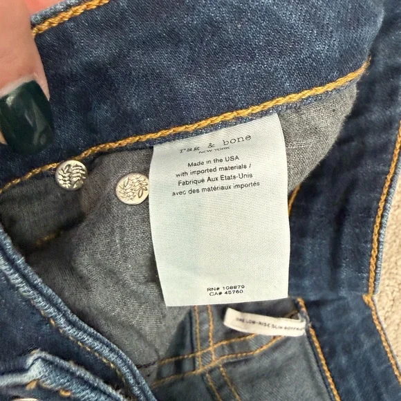 Rag & Bone Dre Low Rise Slim Boyfriend Jeans - Picture 4 of 5